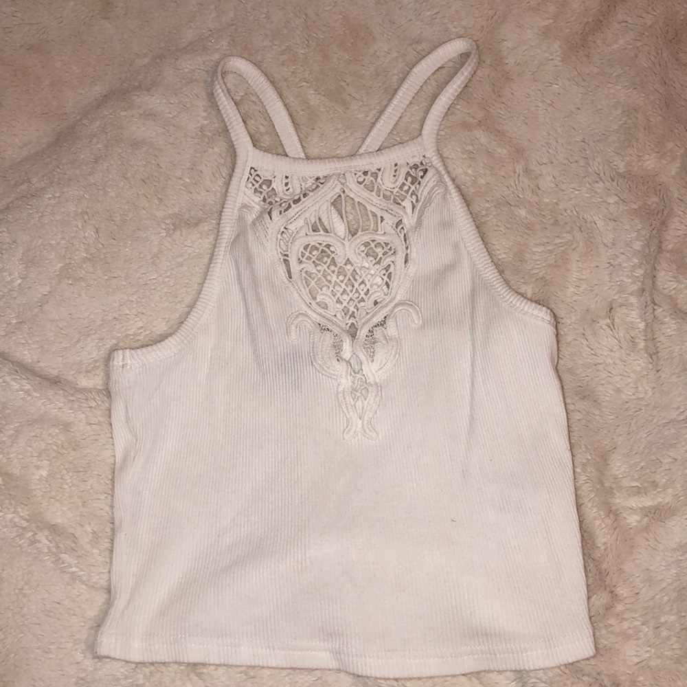 White forever 21 Kendall and Kylie crop top
